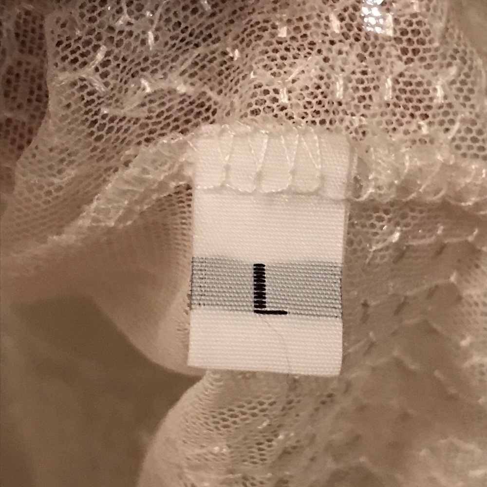 Sheer Netting Sequins Circle Patterned Short Puff… - image 4